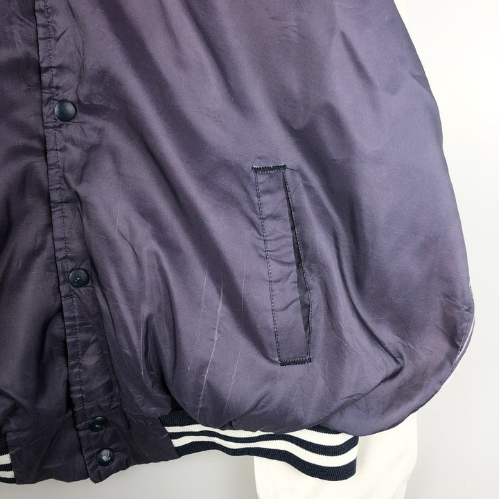 90'S Chalk Line MLB New York Yankees Varsity Jacket, Made in USA, Men's XL polyester navy blue type Vintage Second Hand