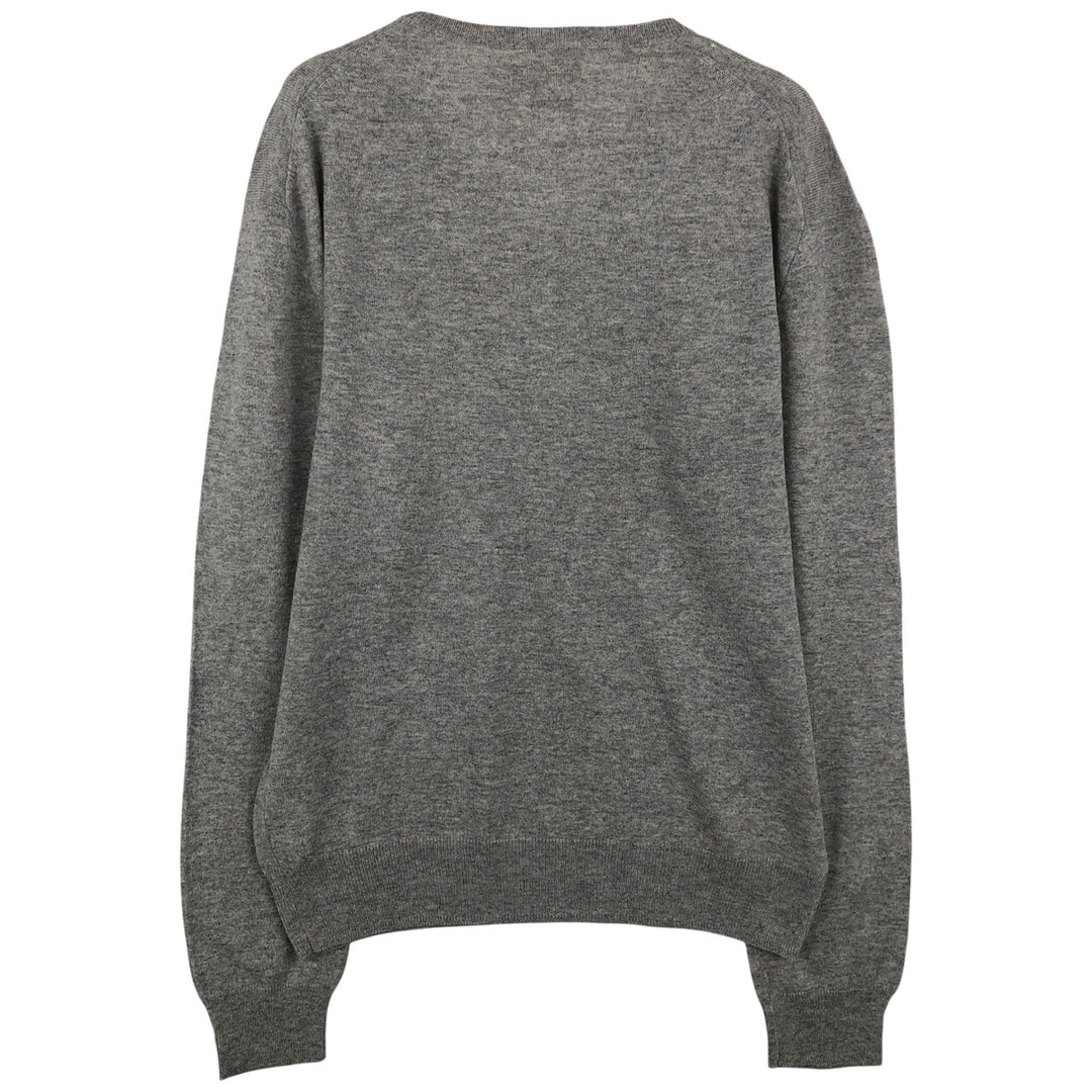 Ralph Lauren POLO RALPH LAUREN V-neck cashmere knit sweater, men's size M Cashmere gray type Vintage Second Hand