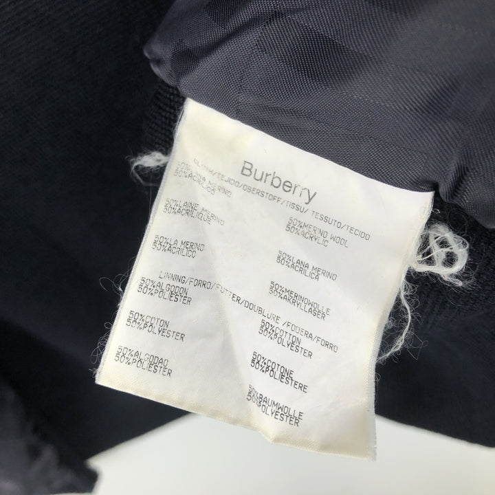 Burberry's BURBERRYS OF LONDON collared full-zip knit sweater, made in Spain, men's size XXL Merino wool black type Vintage Second Hand