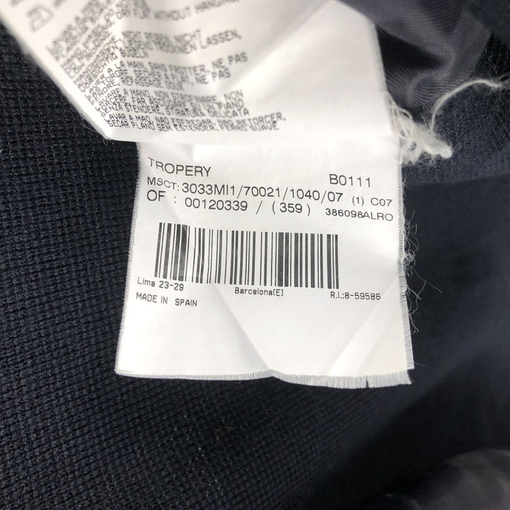 Burberry's BURBERRYS OF LONDON collared full-zip knit sweater, made in Spain, men's size XXL Merino wool black type Vintage Second Hand