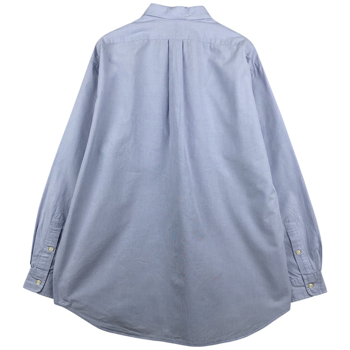 Ralph Lauren BLAKE long sleeve button down check shirt, men's XL size cotton blue type Vintage Second Hand