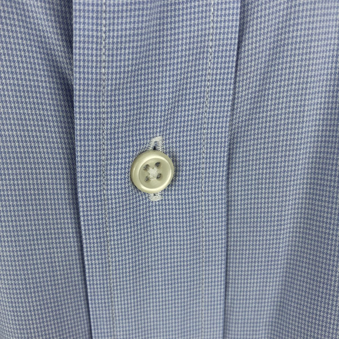 Ralph Lauren BLAKE long sleeve button down check shirt, men's XL size cotton blue type Vintage Second Hand