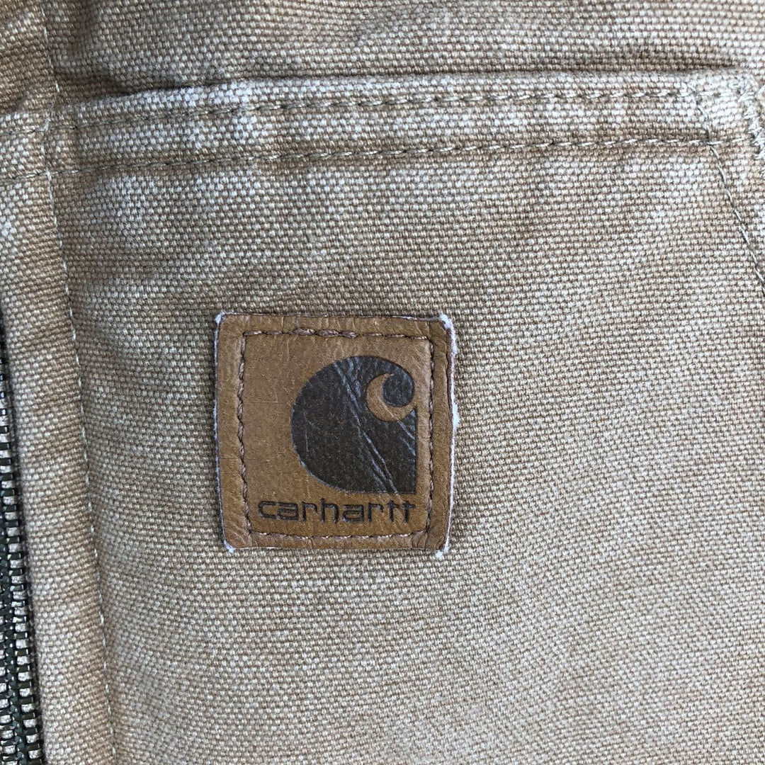 2000'S Carhartt V26 DEPREUX Advertising Duck Vest, Men's XXL cotton beige type brown Vintage Second Hand
