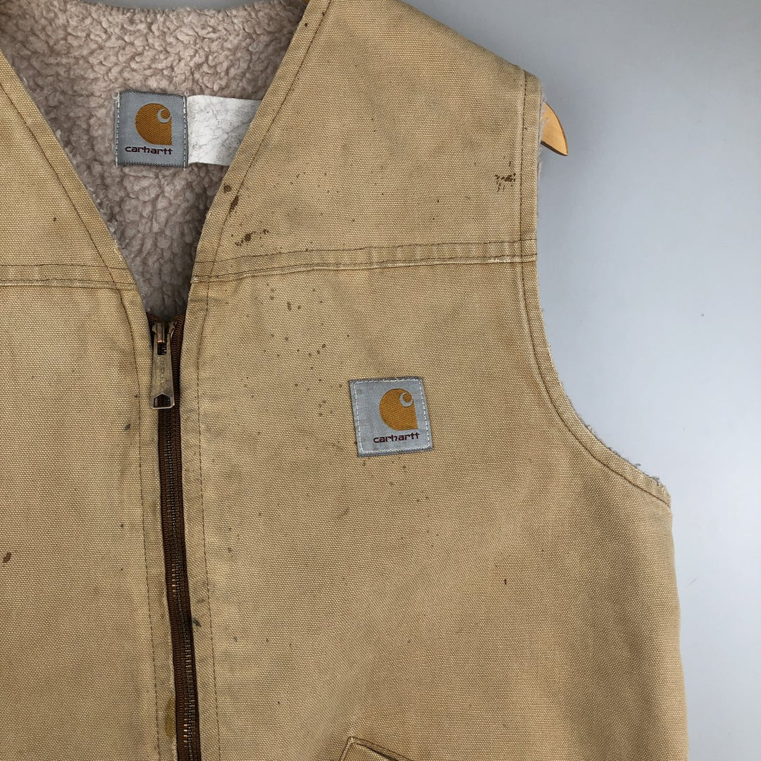 Vintage 80s-90'S Carhartt Duck Vest, Men's Size Medium unclear Beige type Vintage Second Hand