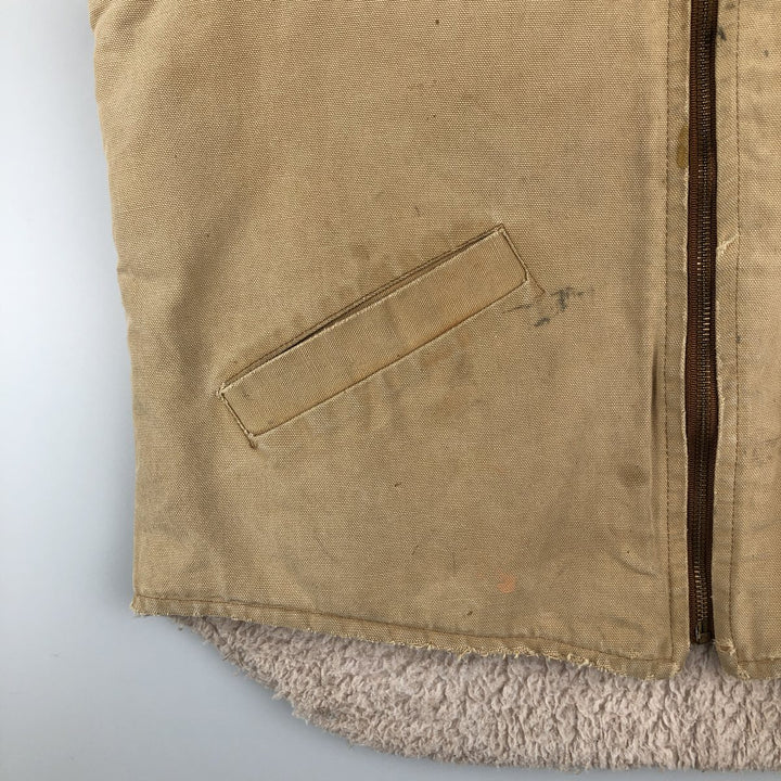 Vintage 80s-90'S Carhartt Duck Vest, Men's Size Medium unclear Beige type Vintage Second Hand