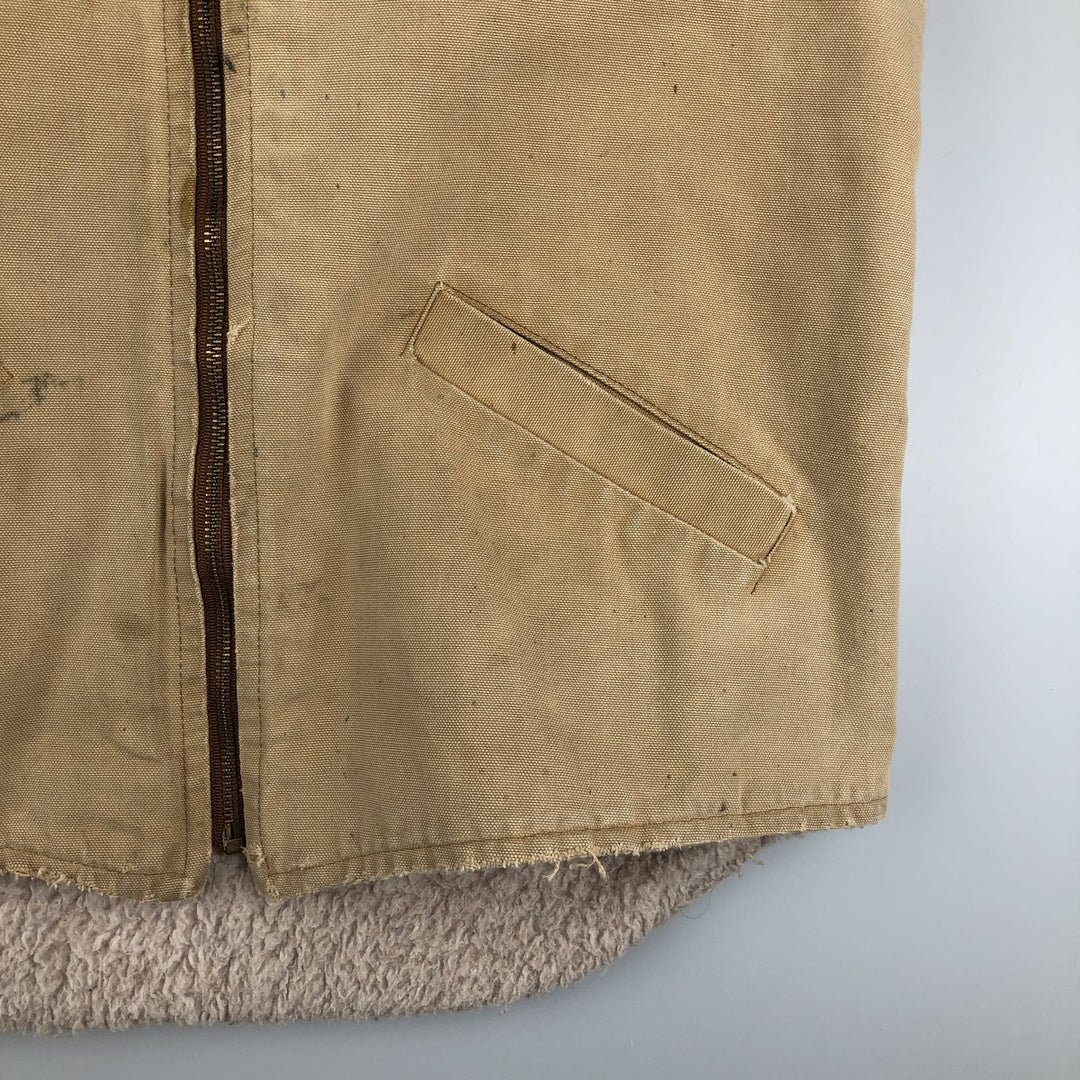Vintage 80s-90'S Carhartt Duck Vest, Men's Size Medium unclear Beige type Vintage Second Hand