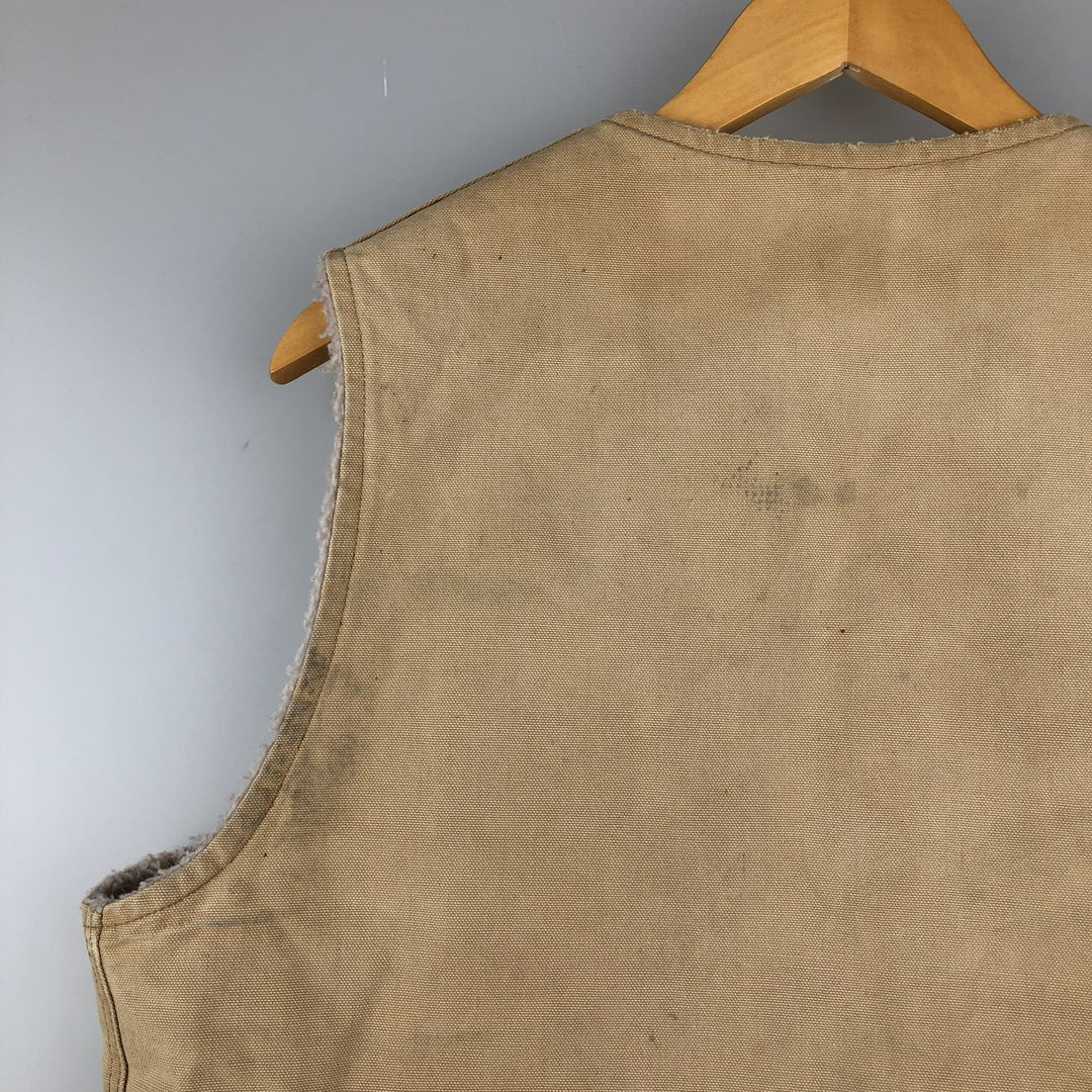 Vintage 80s-90'S Carhartt Duck Vest, Men's Size Medium unclear Beige type Vintage Second Hand