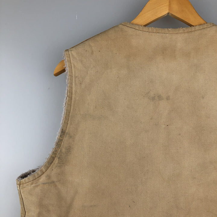 Vintage 80s-90'S Carhartt Duck Vest, Men's Size Medium unclear Beige type Vintage Second Hand