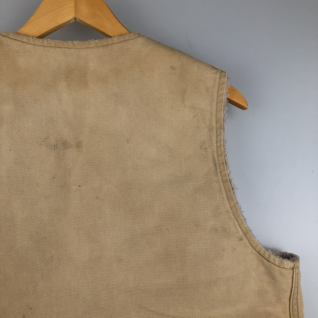 Vintage 80s-90'S Carhartt Duck Vest, Men's Size Medium unclear Beige type Vintage Second Hand