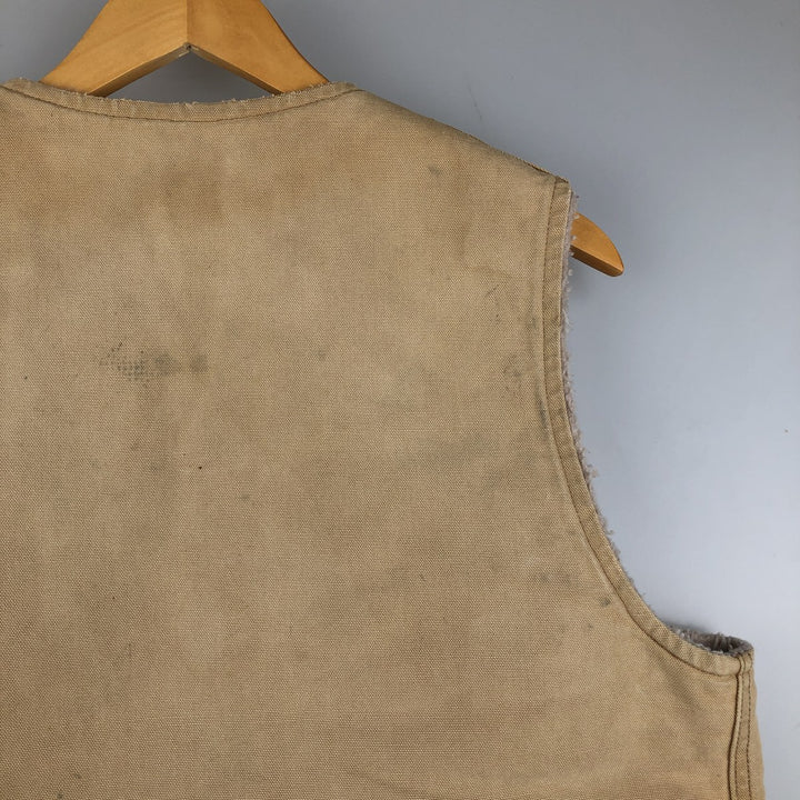 Vintage 80s-90'S Carhartt Duck Vest, Men's Size Medium unclear Beige type Vintage Second Hand