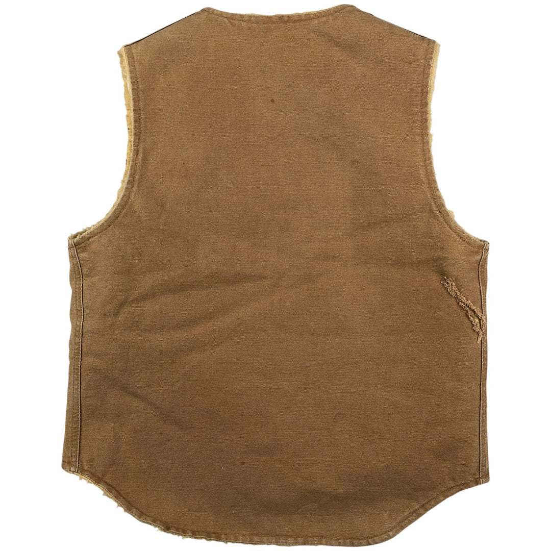 Vintage 1980'S Carhartt 6SV Duck Vest, Made in USA, Men's Size Medium cotton Beige type Vintage Second Hand