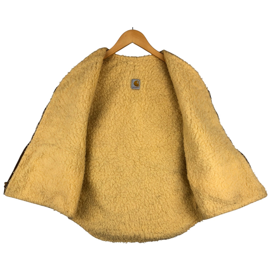 Vintage 1980'S Carhartt 6SV Duck Vest, Made in USA, Men's Size Medium cotton Beige type Vintage Second Hand