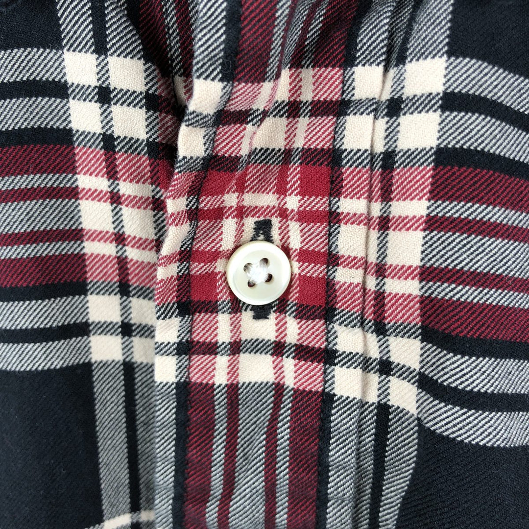 Ralph Lauren Classic Fit Tartan Check Long Sleeve Button-Down Check Shirt, Men's Size XL cotton black type Vintage Second Hand