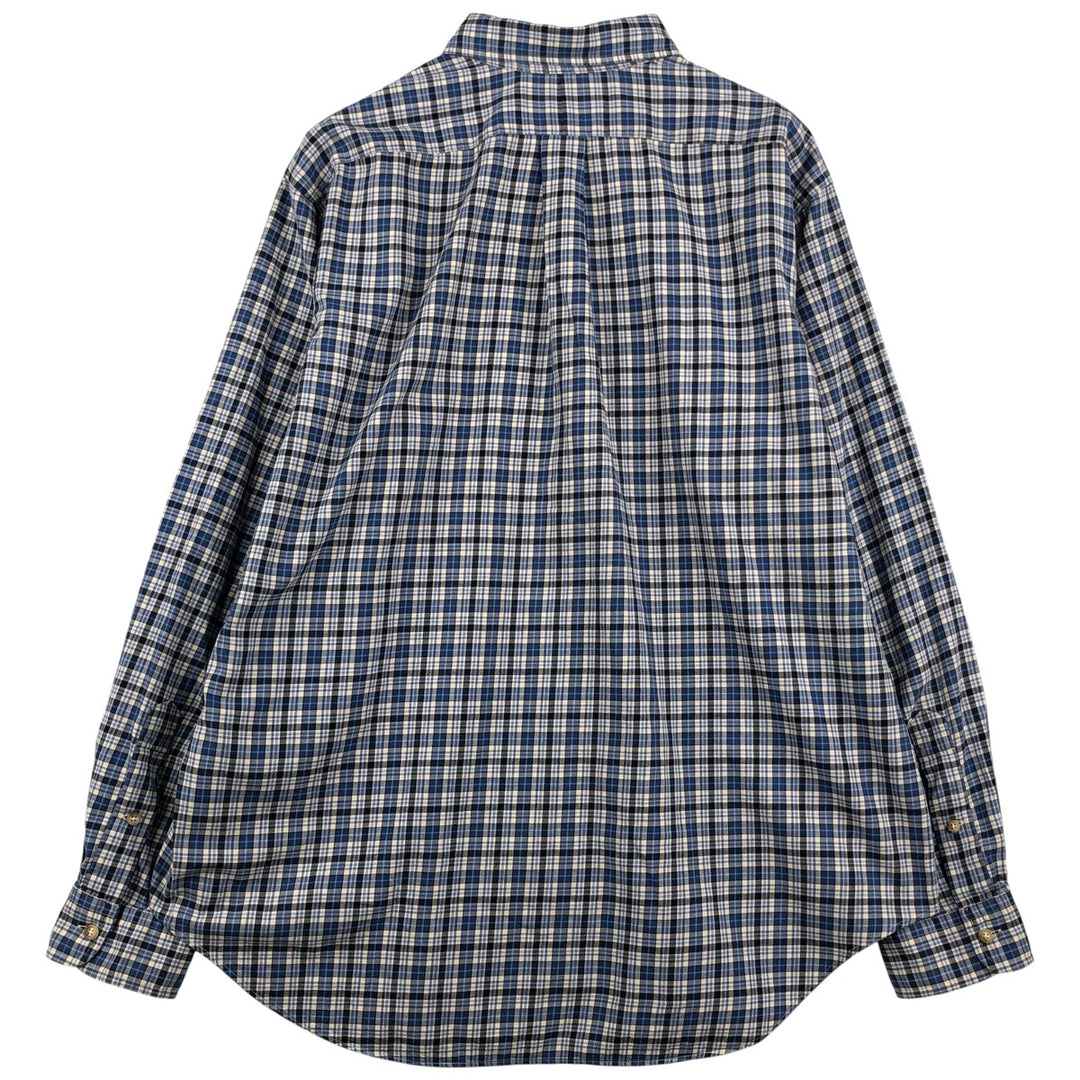 Ralph Lauren Classic Fit Long Sleeve Button Down Check Shirt Men's XL cotton blue type Vintage Second Hand