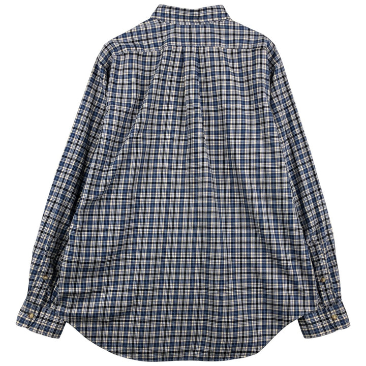 Ralph Lauren Classic Fit Long Sleeve Button Down Check Shirt Men's XL cotton blue type Vintage Second Hand