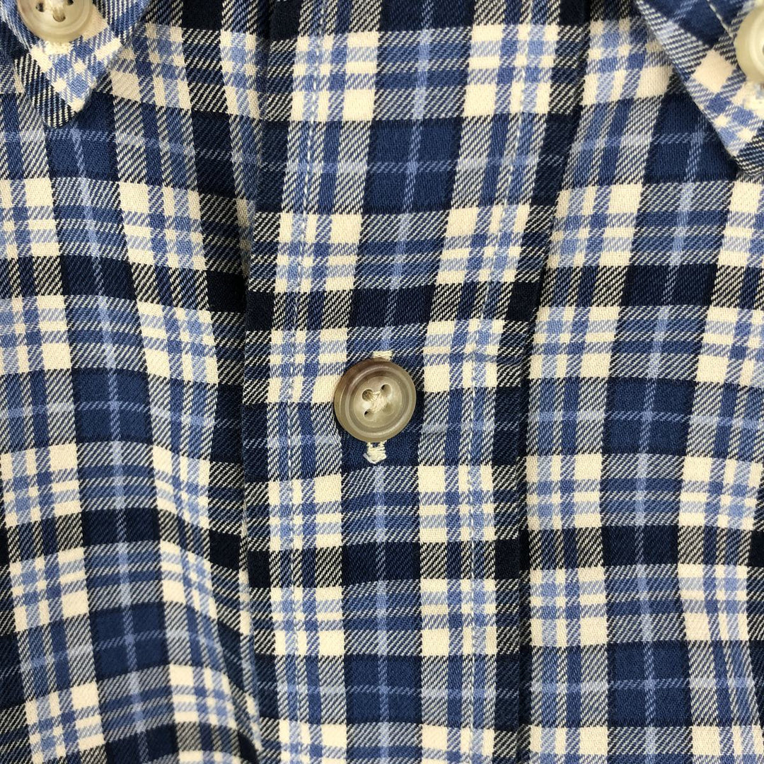 Ralph Lauren Classic Fit Long Sleeve Button Down Check Shirt Men's XL cotton blue type Vintage Second Hand