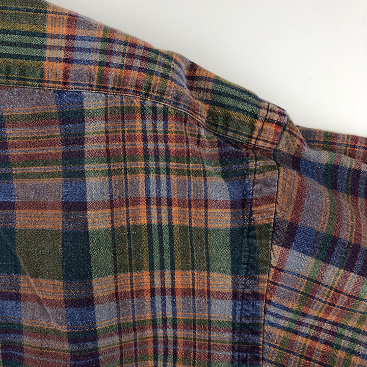 Ralph Lauren BLAKE long sleeve button down check shirt, men's size L cotton blue type Vintage Second Hand