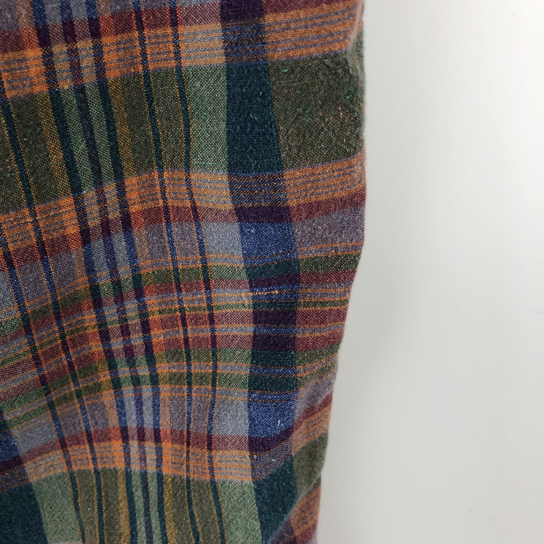 Ralph Lauren BLAKE long sleeve button down check shirt, men's size L cotton blue type Vintage Second Hand