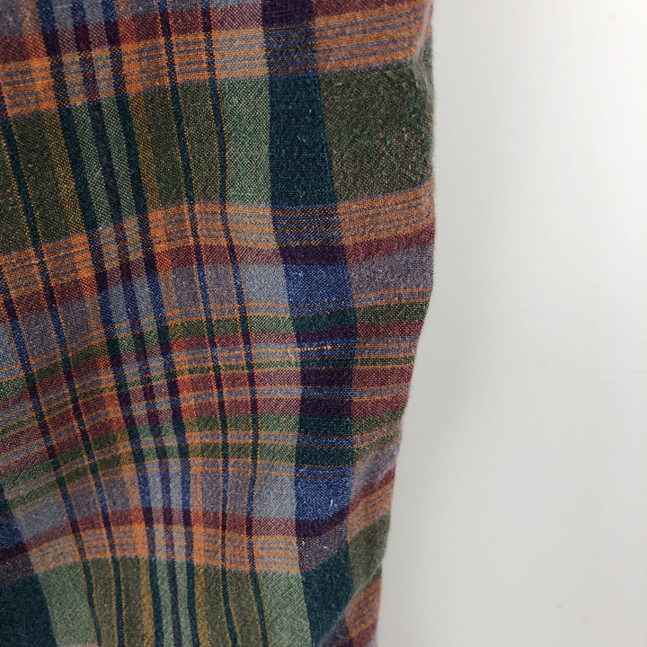 Ralph Lauren BLAKE long sleeve button down check shirt, men's size L cotton blue type Vintage Second Hand