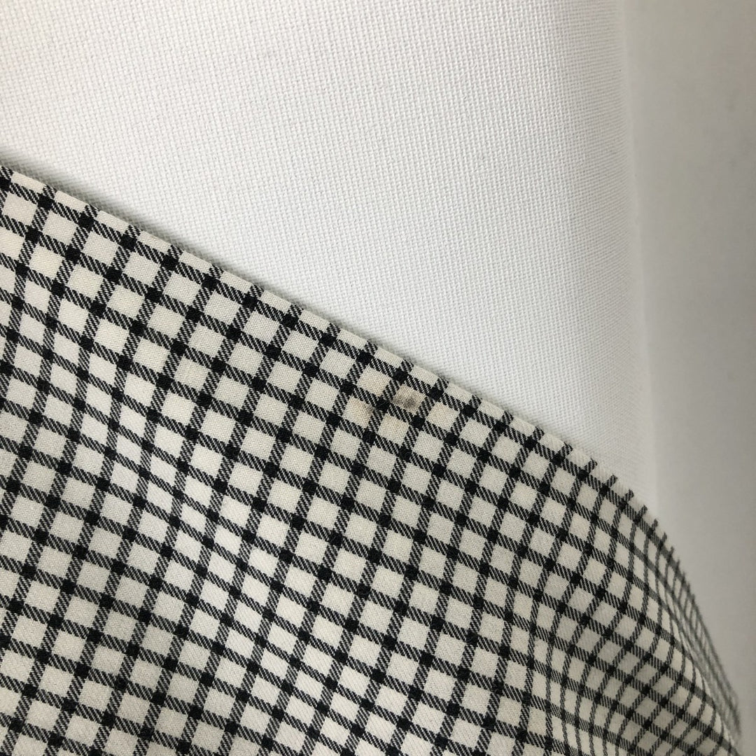 Ralph Lauren POLO by Ralph Lauren long-sleeved cotton check shirt, made in Hong Kong, men's size M, wide collar cotton black type Vintage Second Hand