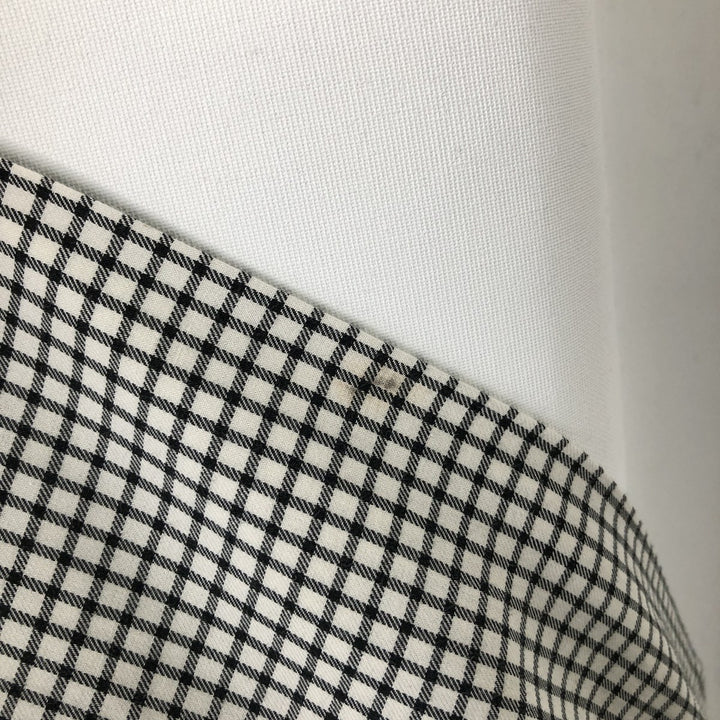 Ralph Lauren POLO by Ralph Lauren long-sleeved cotton check shirt, made in Hong Kong, men's size M, wide collar cotton black type Vintage Second Hand
