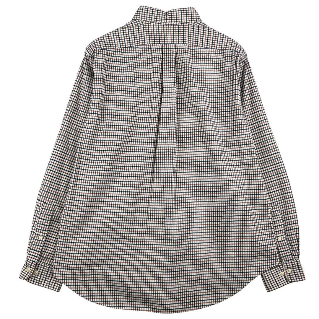 Ralph Lauren Classic Fit Long Sleeve Button Down Check Shirt, Men's Size L cotton white type Vintage Second Hand