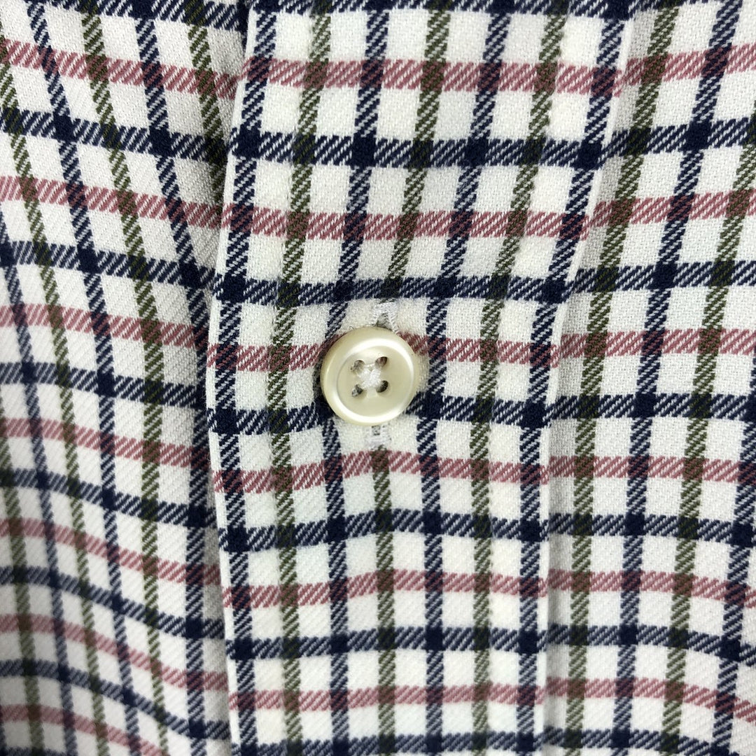 Ralph Lauren Classic Fit Long Sleeve Button Down Check Shirt, Men's Size L cotton white type Vintage Second Hand