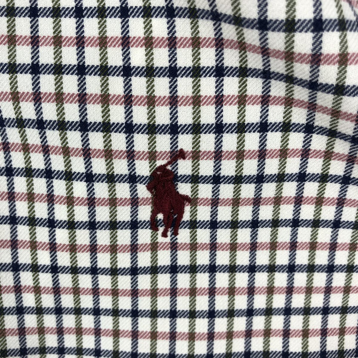 Ralph Lauren Classic Fit Long Sleeve Button Down Check Shirt, Men's Size L cotton white type Vintage Second Hand