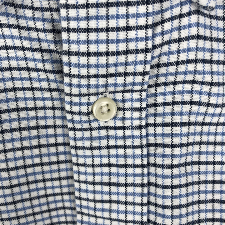 Ralph Lauren Classic Fit Long Sleeve Button Down Check Shirt Men's M cotton white type Vintage Second Hand