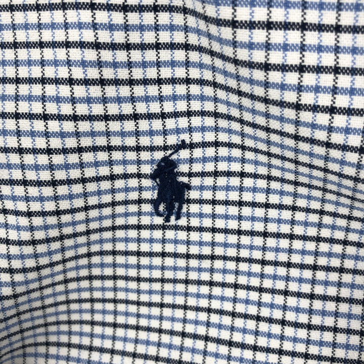 Ralph Lauren Classic Fit Long Sleeve Button Down Check Shirt Men's M cotton white type Vintage Second Hand