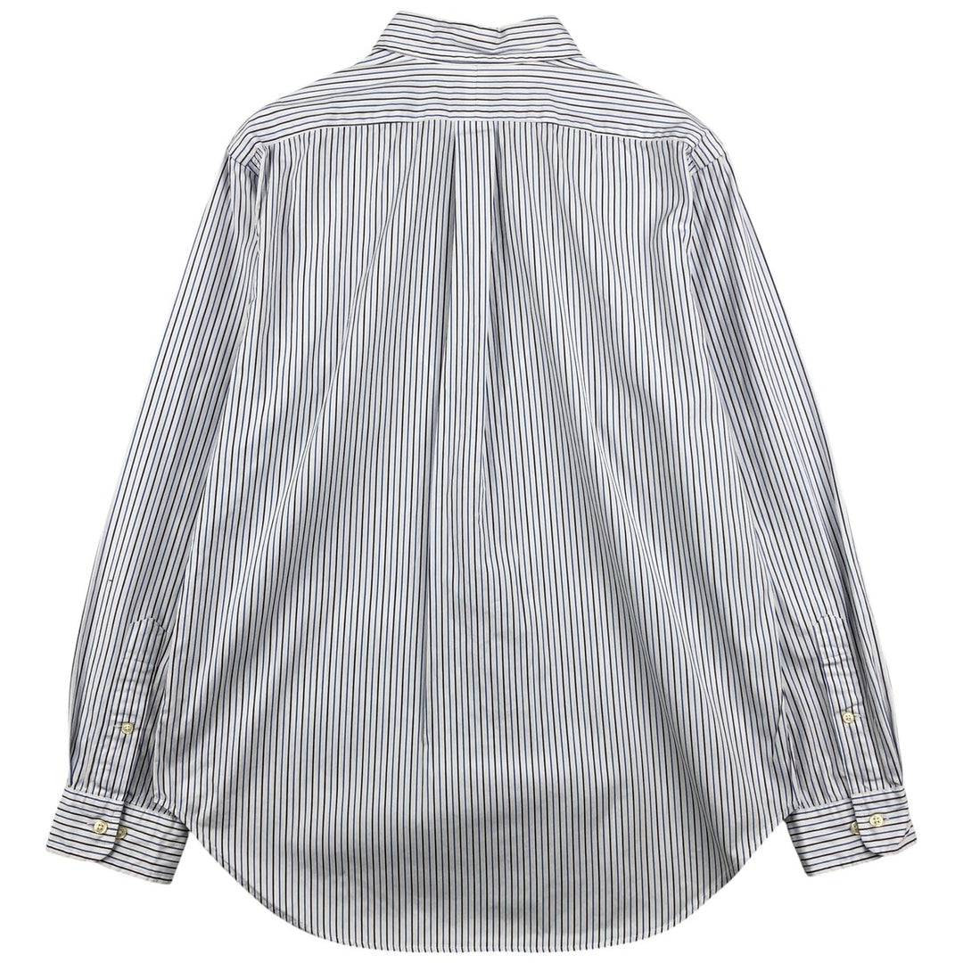 Ralph Lauren Classic Fit Long Sleeve Button Down Striped Shirt, Men's Size L cotton white type Vintage Second Hand