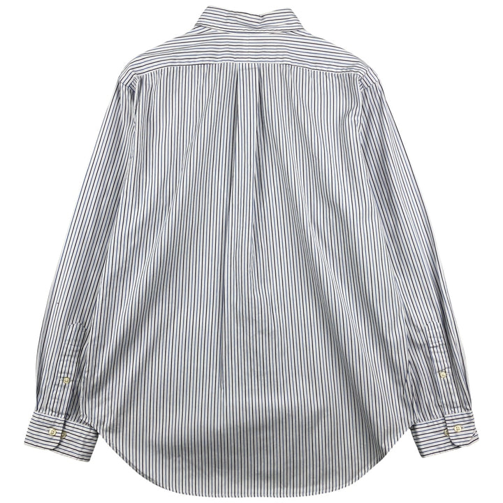 Ralph Lauren Classic Fit Long Sleeve Button Down Striped Shirt, Men's Size L cotton white type Vintage Second Hand
