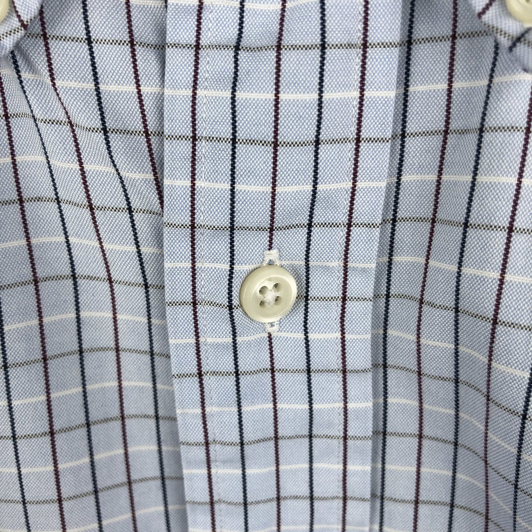 Ralph Lauren YARMOUTH Long Sleeve Button Down Check Shirt Men's XXL cotton Blue type light blue Vintage Second Hand