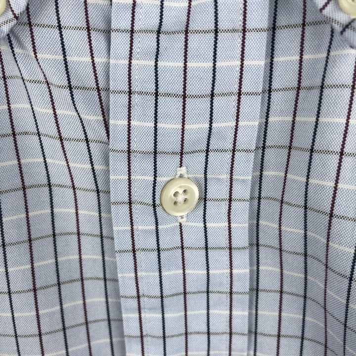 Ralph Lauren YARMOUTH Long Sleeve Button Down Check Shirt Men's XXL cotton Blue type light blue Vintage Second Hand