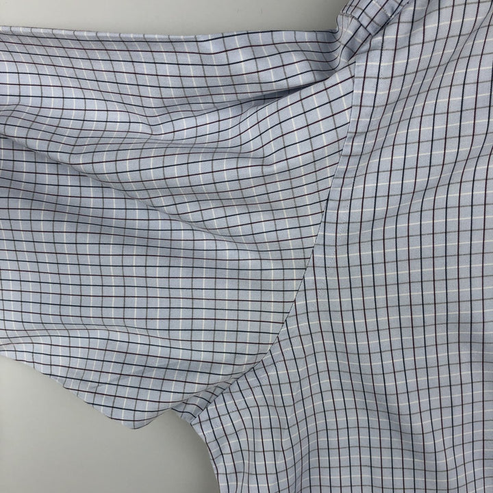 Ralph Lauren YARMOUTH Long Sleeve Button Down Check Shirt Men's XXL cotton Blue type light blue Vintage Second Hand