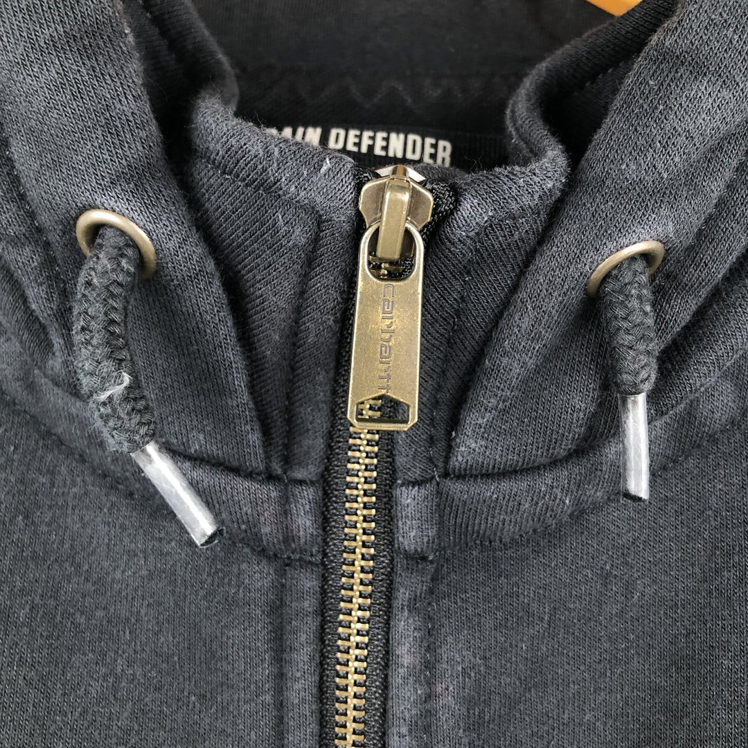 Carhartt Loose Fit Half-Zip Hoodie, Men's Size L cotton black type Vintage Second Hand