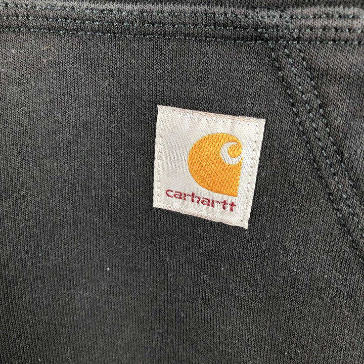 Carhartt Loose Fit Half-Zip Hoodie, Men's Size L cotton black type Vintage Second Hand