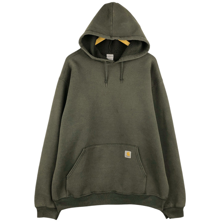 Carhartt Sweat Pullover Hoodie Men's Size L cotton Khaki type Vintage Second Hand