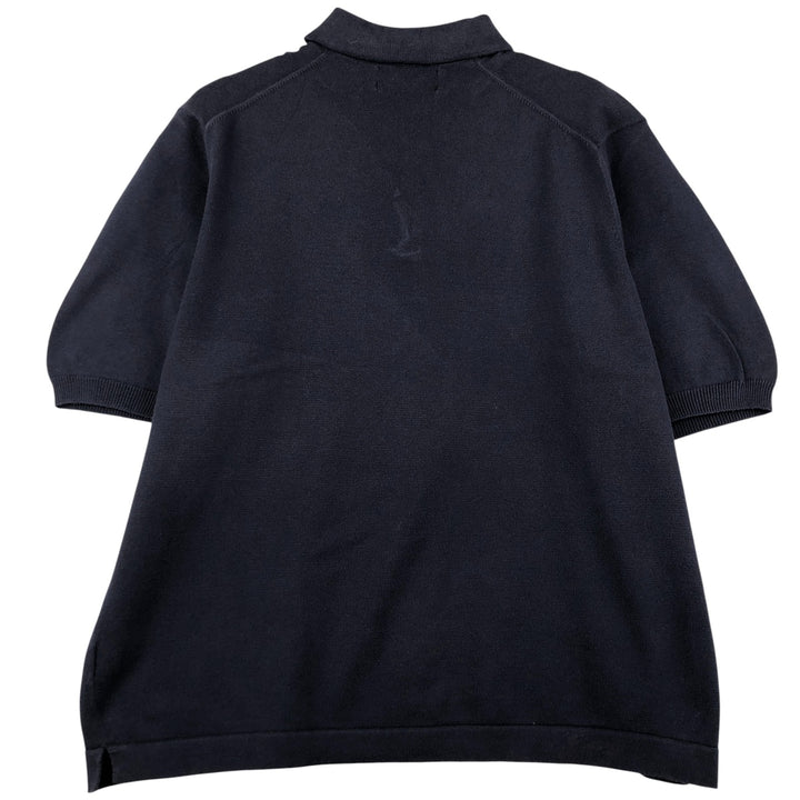 Vintage 1990'S Brooks Brothers 1818 short-sleeved polo knit sweater, size M, men's cotton navy blue type Vintage Second Hand