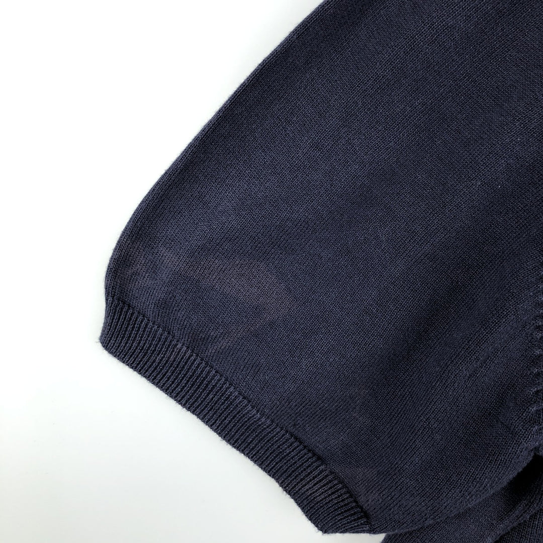 Vintage 1990'S Brooks Brothers 1818 short-sleeved polo knit sweater, size M, men's cotton navy blue type Vintage Second Hand