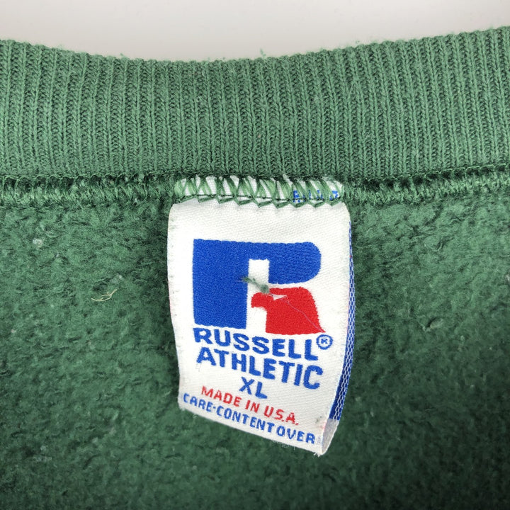 Vintage 1990'S Russell Athletic Ohio University college sweatshirt, made in the USA, size XL. cotton Green type dark green Vintage Second Hand