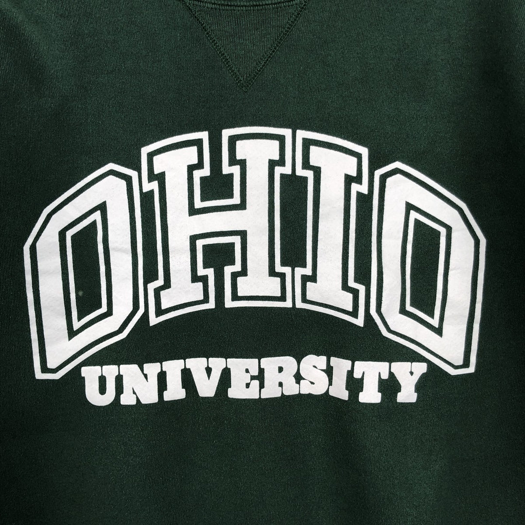 Vintage 1990'S Russell Athletic Ohio University college sweatshirt, made in the USA, size XL. cotton Green type dark green Vintage Second Hand