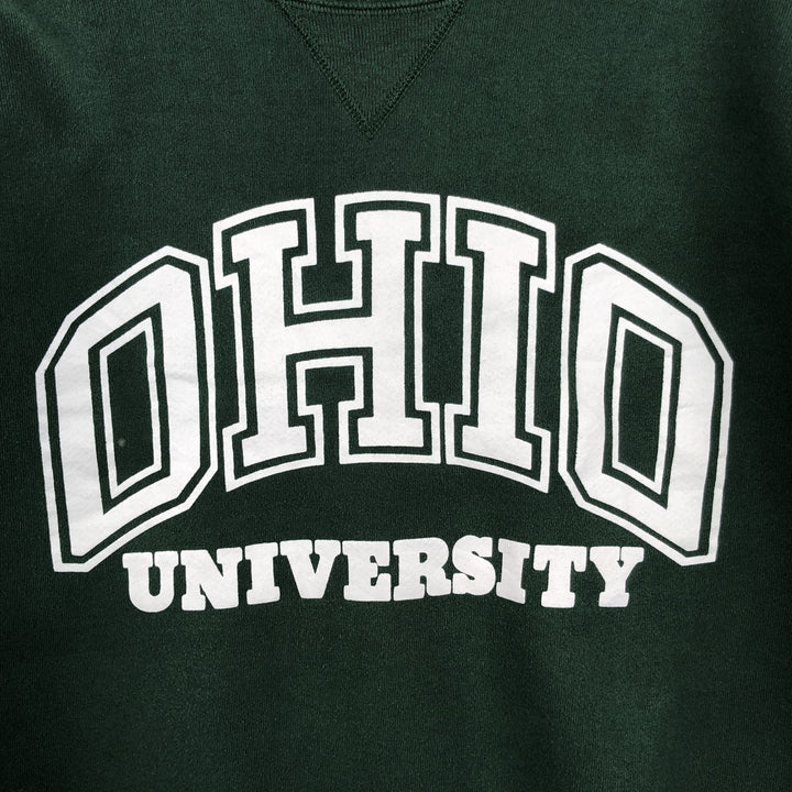 Vintage 1990'S Russell Athletic Ohio University college sweatshirt, made in the USA, size XL. cotton Green type dark green Vintage Second Hand