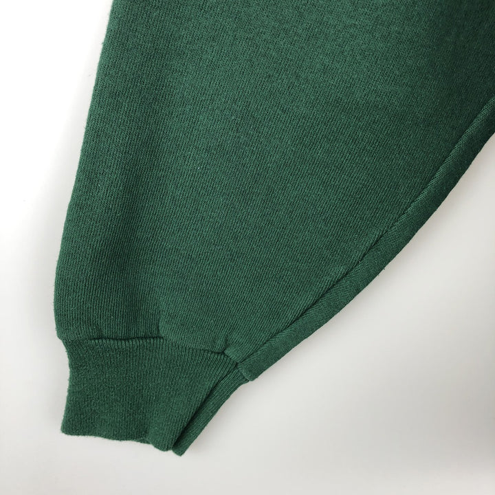 90'S Lee Mid-Weight Michigan State University College Character Sweatshirt, Made in USA, Men's Size L cotton green type Vintage Second Hand