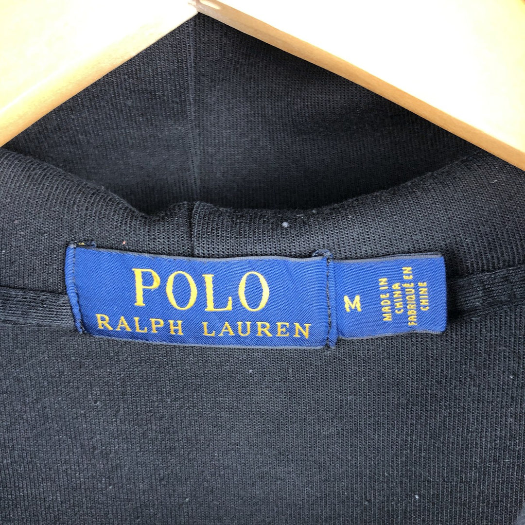 Ralph Lauren POLO RALPH LAUREN Sweatshirt pullover hoodie, men's size M polyester black type Vintage Second Hand