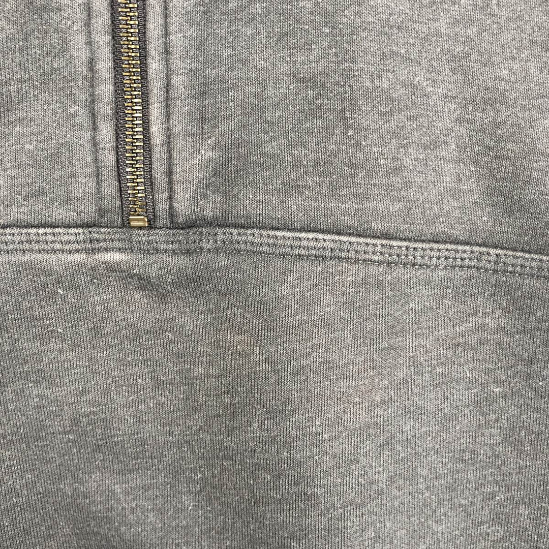 Carhartt ORIGINAL FIT sweatshirt half zip hoodie, men's size L cotton gray type Vintage Second Hand