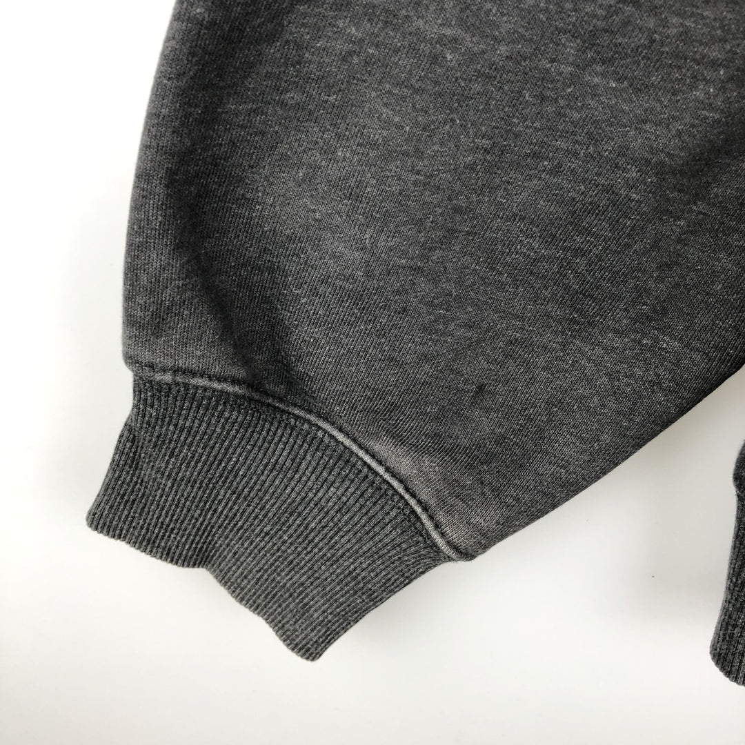 Carhartt ORIGINAL FIT sweatshirt half zip hoodie, men's size L cotton gray type Vintage Second Hand