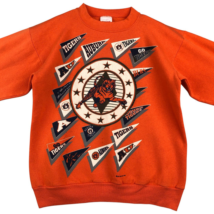 Vintage 90'S SATURDAY'S HERO college sweatshirt, made in the USA, size M, men's cotton orange type Vintage Second Hand