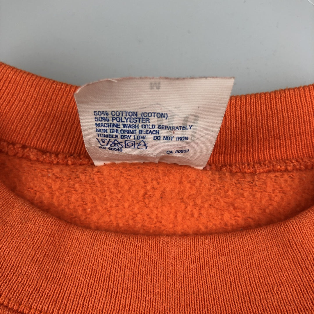 Vintage 90'S SATURDAY'S HERO college sweatshirt, made in the USA, size M, men's cotton orange type Vintage Second Hand