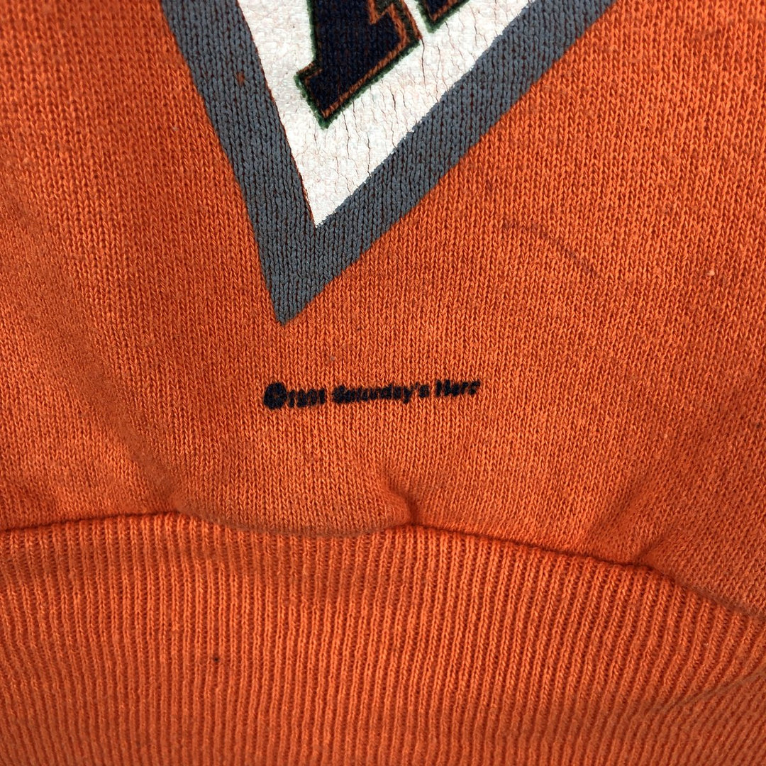 Vintage 90'S SATURDAY'S HERO college sweatshirt, made in the USA, size M, men's cotton orange type Vintage Second Hand